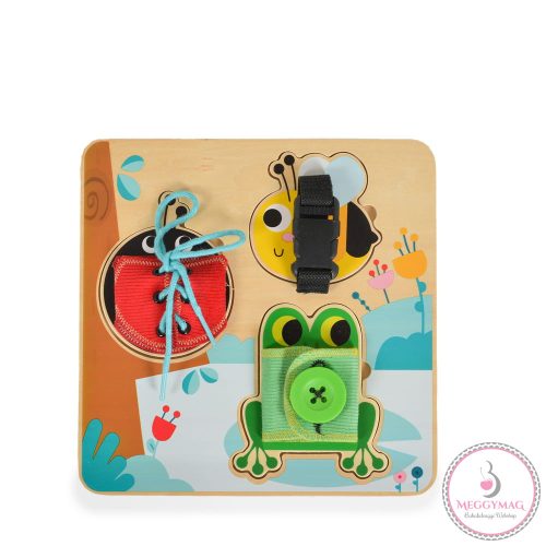 TOOKY Toy  fa tábla kézségfejlesztő fűzőke