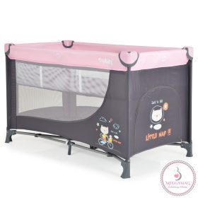   MONI Tommy összecsukható utazóágy 2 szintes, kibújós pink