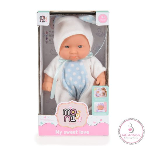 Moni Toys Baba 20 cm 6126 fehér/kék