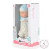 BABA 41 cm-es fiú baba, csíkos, kantáros nacis VKÉK/szürke