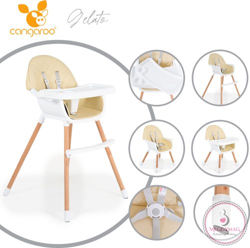 Cangaroo Gelato fa etetőszék 2in1 bézs