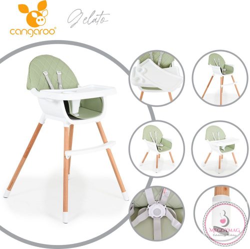 GELATO fa etetőszék 2in1 MENTA