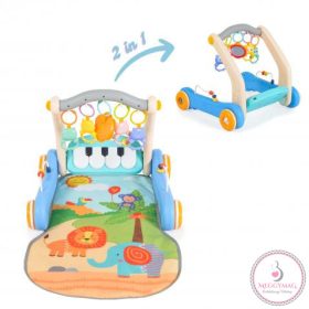 MONI MUSIC WALKER 2in1 járássegítő+játszószőnyeg KÉK