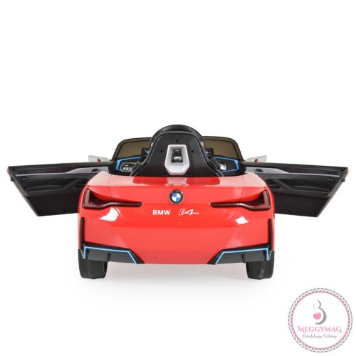 BO BMW i4 elektromos kisautó 2motor, 115cm, 30kg-ig PIROS