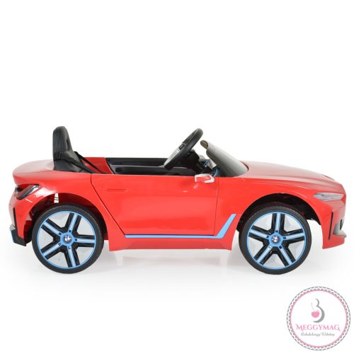 BO BMW i4 elektromos kisautó 2motor, 115cm, 30kg-ig PIROS
