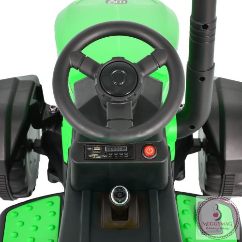 MONI BO Rancher elektromos traktor utánfutóval zöld
