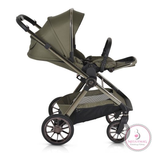 iCLICK Babakocsi 2in1 szett 22kg, aluminium váz, fordítható ülés, autom. csukható ZÖLD