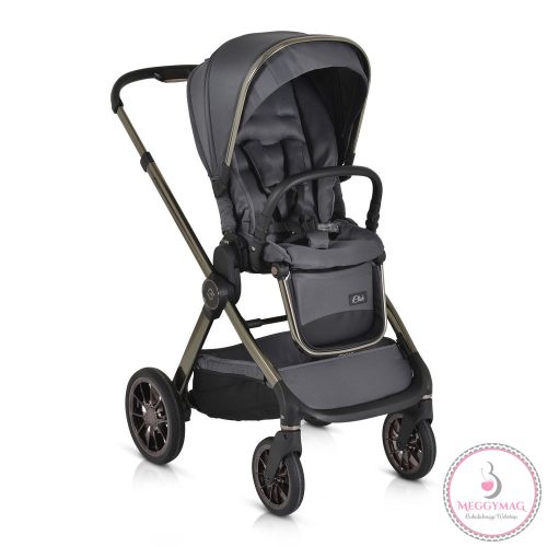 iCLICK Babakocsi 2in1 szett 22kg, aluminium váz, fordítható ülés, autom. csukható SZÜRKE
