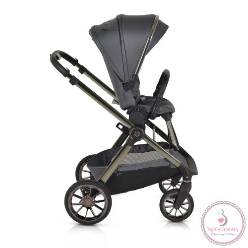 iCLICK Babakocsi 2in1 szett 22kg, aluminium váz, fordítható ülés, autom. csukható SZÜRKE