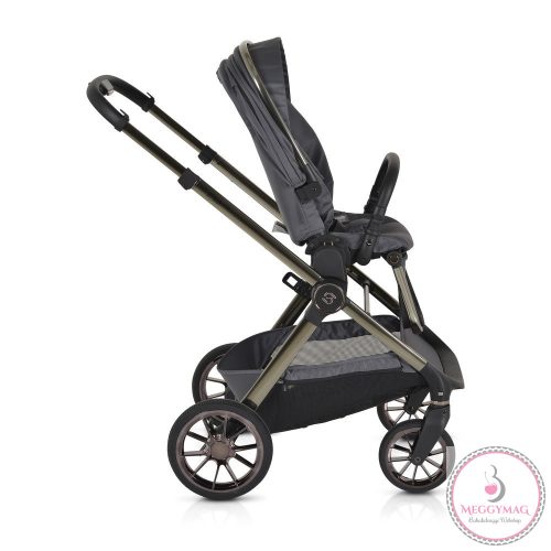iCLICK Babakocsi 2in1 szett 22kg, aluminium váz, fordítható ülés, autom. csukható SZÜRKE