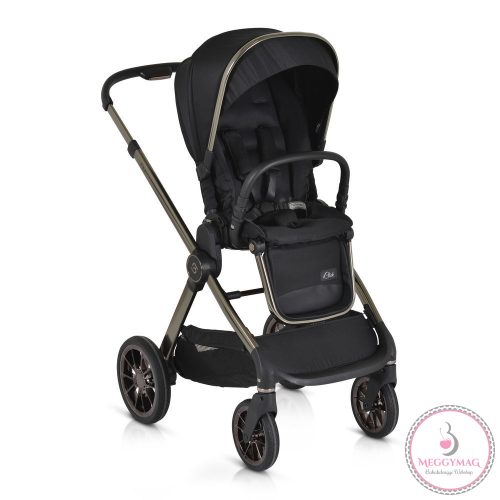 iCLICK Babakocsi 2in1 szett 22kg, aluminium váz, fordítható ülés, autom. csukható FEKETE