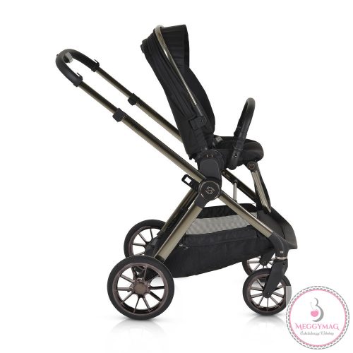 iCLICK Babakocsi 2in1 szett 22kg, aluminium váz, fordítható ülés, autom. csukható FEKETE