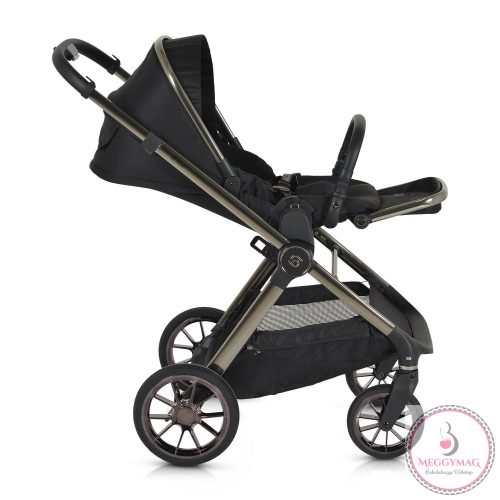 iCLICK Babakocsi 2in1 szett 22kg, aluminium váz, fordítható ülés, autom. csukható FEKETE