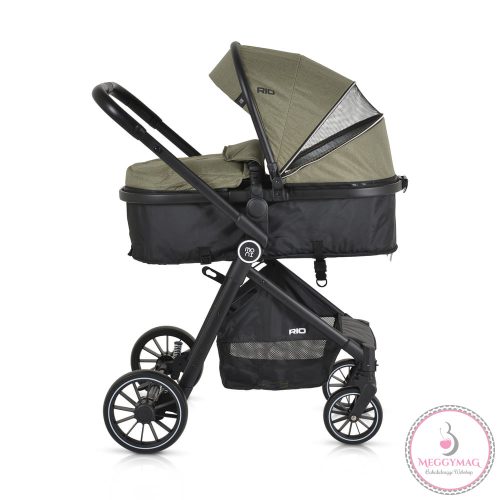 Rio babakocsi 2in1 lapra csukható 22 kg zöld