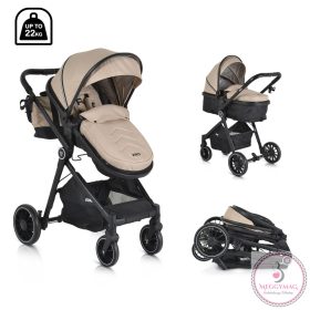 RIO babakocsi 2in1 lapra csukható 22 kg BÉZS/KHAKI