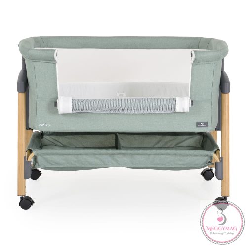 ADORO babaöböl szúnyoghálóval, 7 poz. dönthető, kerekes,+tároló ZÖLD