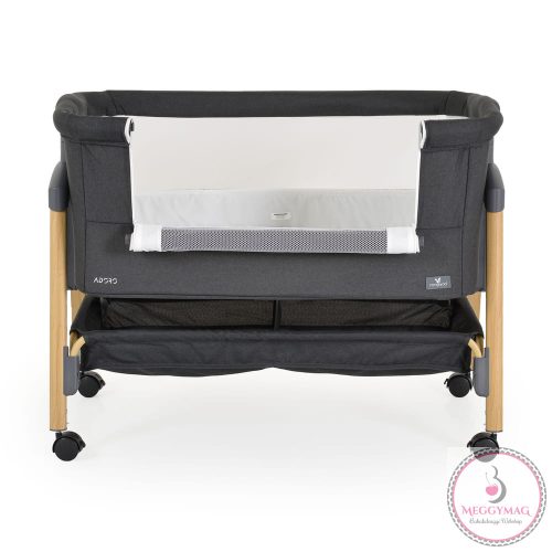 ADORO babaöböl szúnyoghálóval, 7 poz. dönthető, kerekes,+tároló FEKETE