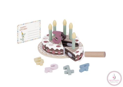 TOOKY Toy fajáték SZÜLINAPI torta szett PASZTEL színű
