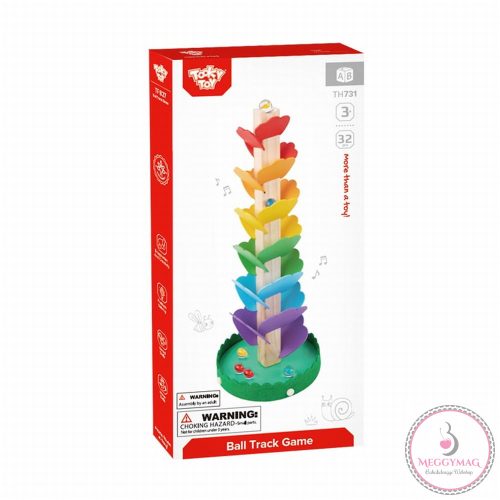 TOOKY Toy fa golyópálya szívárvány szín, KÉSZLETEN A BOLTBAN!