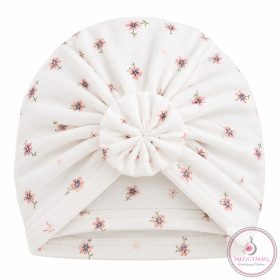 Minimanó turbán sapka virág mintás - 36-38 cm