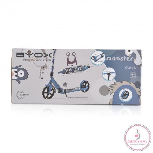 MONSTER roller 2 nagy kerekű, acélváz, 100 kg, 84-97cm-ig állítható KÉK