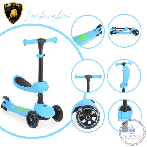 Lamborghini 2IN1 ráülős roller KÉK