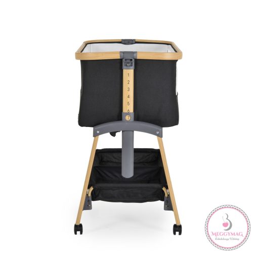 AMO babaöböl, 7 poziciós,szúnyoghálóval, tároló kosárral FEKETE