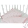 Nook 3 részes bébi ágynemű huzat garnitúra PINK CSILLAG