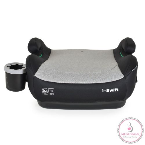 I-SWIFT ülésemelő pohártartóval 125-150cm I-SIZE és ISOFIX SZÜRKE