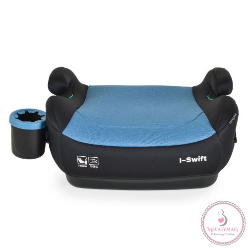 I-SWIFT ülésemelő pohártartóval 125-150cm I-SIZE és ISOFIX KÉK
