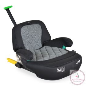   JAX autós ülésmagasító háttámlával 125-150cm rögzítő hevederrel, ISOFIX SZÜRKE