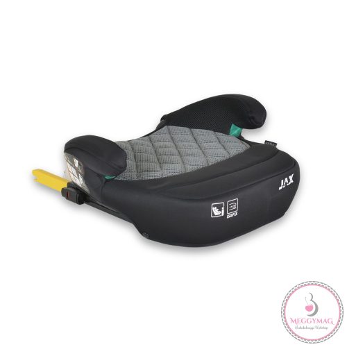 JAX autós ülésmagasító háttámlával 125-150cm rögzítő hevederrel, ISOFIX SZÜRKE