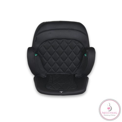 JAX autós ülésmagasító háttámlával 125-150cm rögzítő hevederrel, ISOFIX FEKETE