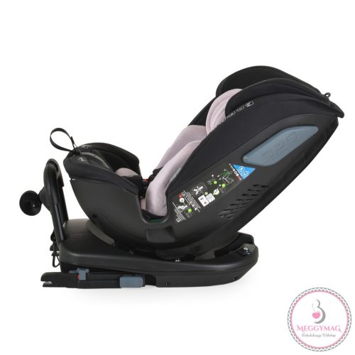 GRAVITY I-size autós ülés 40-150cm, SPS, forgatható talp, pamut huzat PINK