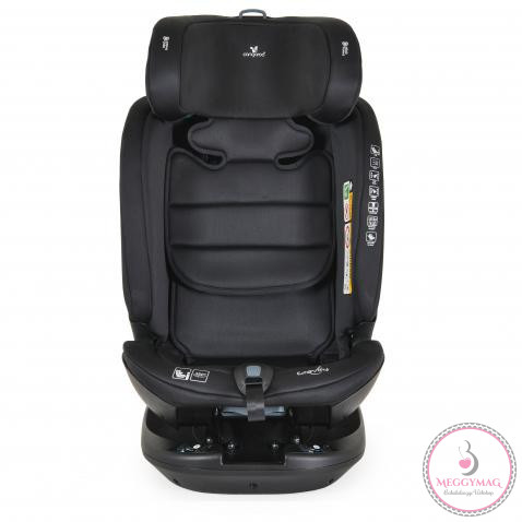 GRAVITY I-size autós ülés 40-150cm, SPS, forgatható talp, pamut huzat PINK