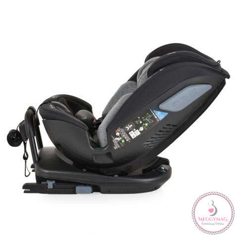 GRAVITY I-size autós ülés 40-150cm, SPS, forgatható talp, pamut huzat SZÜRKE