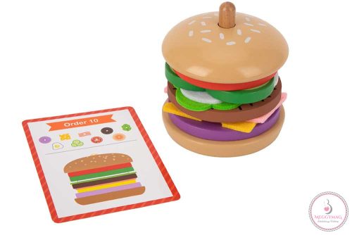 TOOKY Toy fa hamburger készítő szett