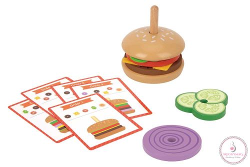 TOOKY Toy fa hamburger készítő szett