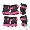 BICIKLIS védőfelszerelés DAZZLE, S méret, 25kg-ig, térd, könyök, kézvédő szett PINK