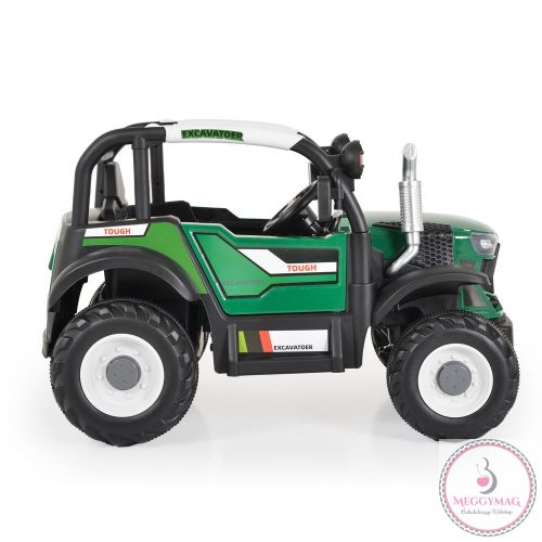 BO HARVEST traktor, elektromos, 2motoros ZÖLD