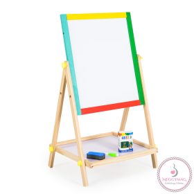   Fajáték MONI fatábla 2 oldalas, fehér és fekete tábla rajzoláshoz