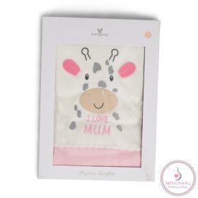 MUM Zsiráfos takaró 90*100cm PINK/rózsa