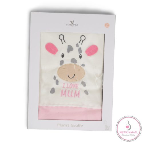 MUM Zsiráfos takaró 90*100cm PINK/rózsa