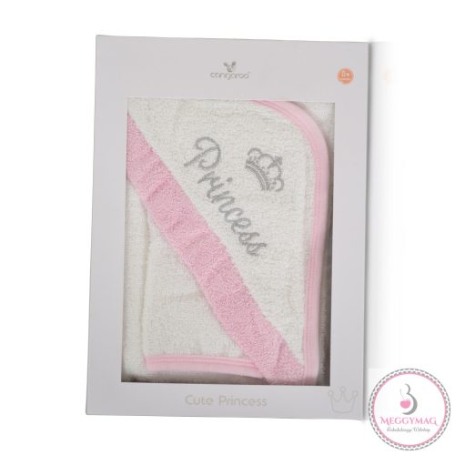 Princess törölköző 75*75cm frottier PINK/rózsa