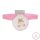 BEAR előke hosszú ujjal, macis mintával, pvc/textil PINK