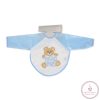 BEAR előke hosszú ujjal, macis mintával, pvc/textil KÉK