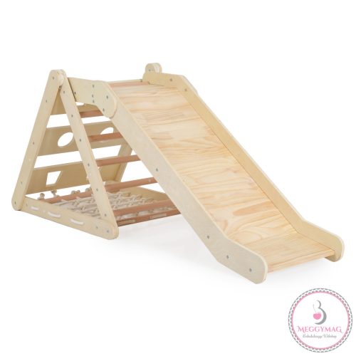 PIKLER 3in1 fa MÁSZÓKA és CSÚSZDA Montessori 155*57cm NATUR
