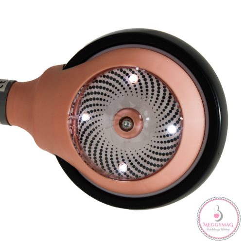 WEE mini futóbicikli 3 kerekű járgány, elöl 2 kerék, világító hátsó kerékkel PINK/rózsa