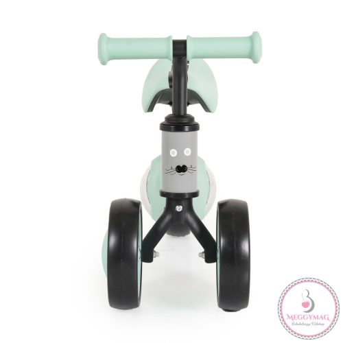 WEE mini futóbicikli 3 kerekű járgány, elöl 2 kerék, világító hátsó kerékkel ZÖLD