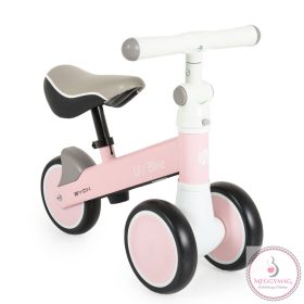   LIL'S mini futóbicikli 3 kerekű járgány, elöl 2 kerék, elfordítható kormánnyal PINK/rózsa